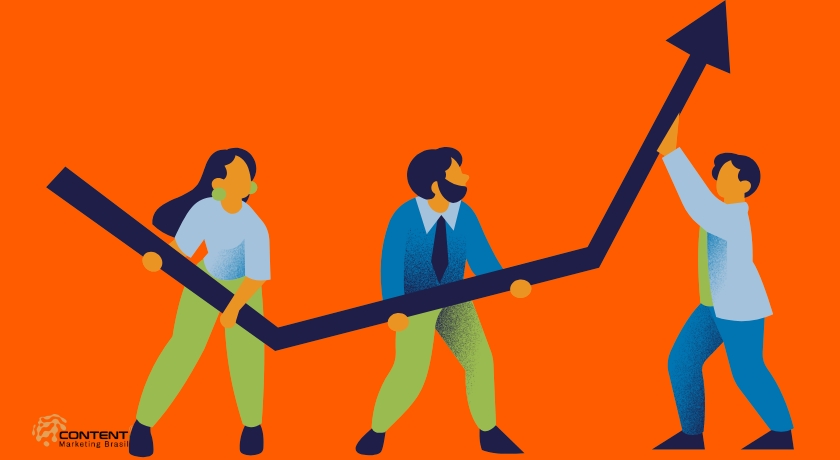 Profissional freelancer trabalhando em um projeto de marketing digital, utilizando ferramentas online.
