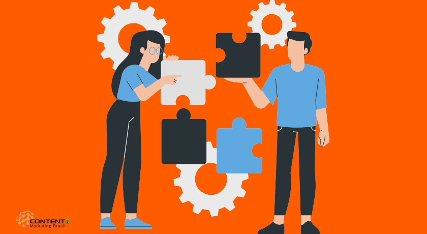 Imagem ilustrativa de edição de vídeo mostrando um freelancer ajustando elementos gráficos e vídeos no software de edição.