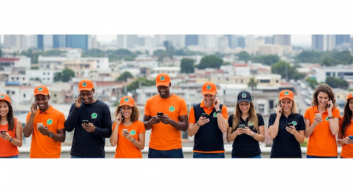 Pessoas mexendo no celular