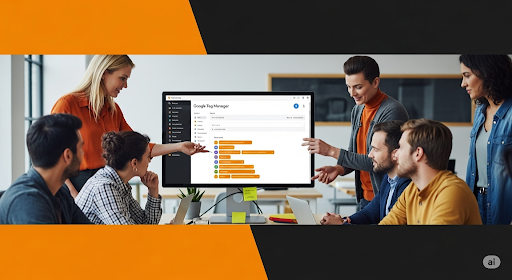 Pessoas apresentando um gráfico