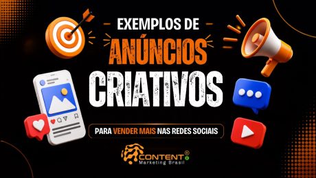 Arte com fundo preto e elementos em laranja, branco e verde. No topo aparece o rótulo “EXEMPLO 21” e, no centro, o texto principal “ANÚNCIO COM BENEFÍCIO FINANCEIRO”, com destaque em verde na palavra “benefício”. À esquerda há um megafone e moedas com símbolo de dinheiro; à direita, um gráfico crescente verde com seta de alta, reforçando crescimento financeiro. O visual comunica ideia de anúncios voltados para resultados financeiros, crescimento de lucro e performance em campanhas digitais.
