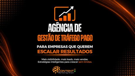 Variante visual, focada em “Agência de gestão de tráfego pago”, reforçando o conceito de escalabilidade de negócios. O design mantém identidade visual consistente, com ícones de performance, pessoas, conversão e crescimento. A mensagem central destaca estratégias personalizadas, atração de público qualificado e otimização contínua de campanhas, posicionando o tráfego pago como um motor de crescimento para empresas que buscam resultados consistentes e escaláveis.